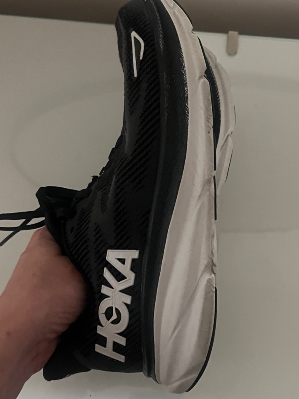 Hoka Clifton 9 Black Running Sneakers - women’s - Picture 5 of 10